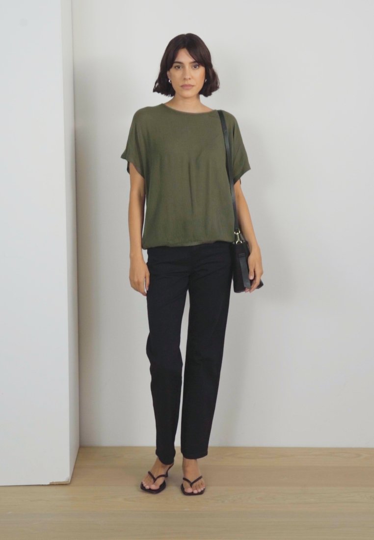 売れ筋商品|||カフェ シャツ レディース トップス AMBER STANLEY - Blouse - grape leaf Kaffe AMBER STANLEY - Blouse - grape leaf/khaki - Zalando