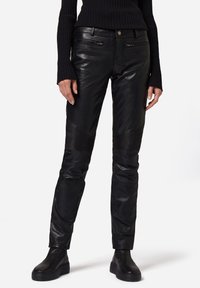 Ricano - DONNA - Leather trousers - black Thumbnail Image 1