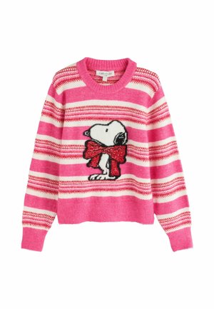 Next, CHRISTMAS LONG SLEEVE - Jersey de punto - pink red snoopy