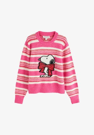 Next, CHRISTMAS LONG SLEEVE - Jersey de punto - pink red snoopy