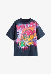 Ikke valgt, navy graffiti skull