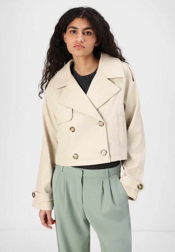 ONLAMIA - Faux leather jacket - pumice stone4