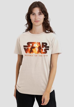 STAR WARS EPISODE 3 ANAKIN & OBI-WAN LAVA LOGO - T-Shirt print - off-white