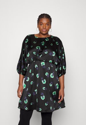 Object Curve OBJAGAFIA DRESS CUR - Vestito casual - black/green