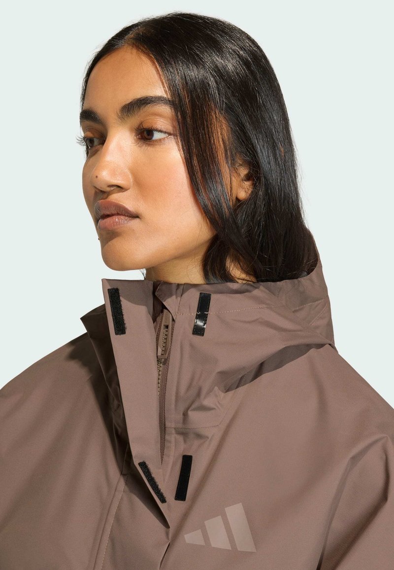 Veste Coupe-vent Eddie Bauer – Femme – Marron – Taille L – Légère Avec Capuche
