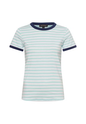 Print T-shirt - mint weiß