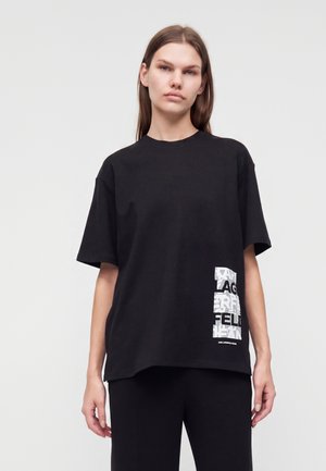 Karl Lagerfeld Jeans, LOGO TEE - T krekls ar apdruku - black
