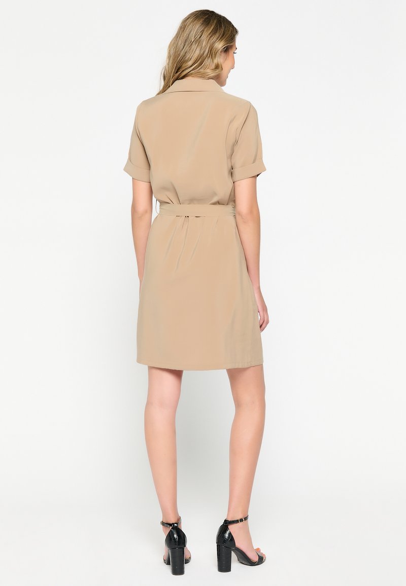 Damen Freizeitkleider | LolaLiza Blusenkleid beige - MJ74053 Damen Freizeitkleider | LolaLiza Blusenkleid beige - MJ74053