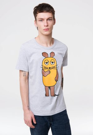 T-Shirt print - grau meliert
