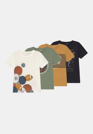 NMMBERTEL CAMP 4 PACK - T-shirt print - dark navy