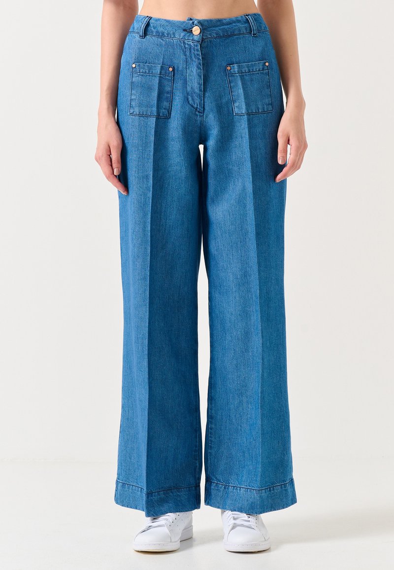 Jimmy Key Flared Jeans blue denim Zalando.de