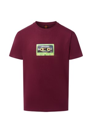 REASON FOR LIVING MIXTAPE - Print T-shirt - bordeaux