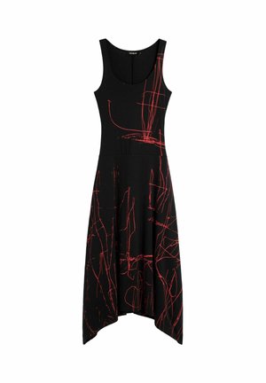 Desigual, ASYMMETRIC SLEEVELESS DRESS - Robe longue - black