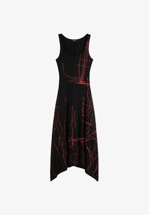 Desigual, ASYMMETRIC SLEEVELESS DRESS - Robe longue - black