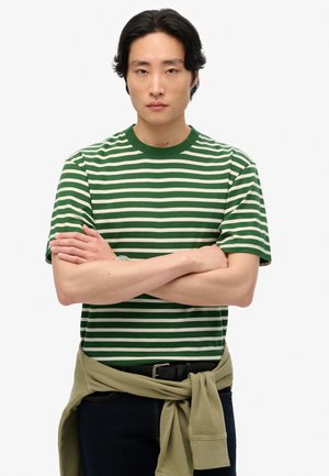 Superdry MERCHANT - T-shirts print - green stripe