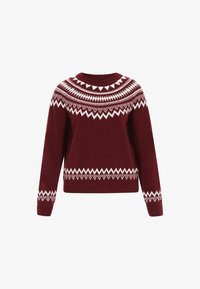 Selected, wine red offwhite