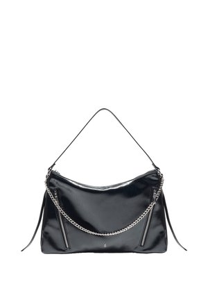 Stradivarius, SHOULDER BAG WITH CHAIN AND ZIPS - Sac à main - black
