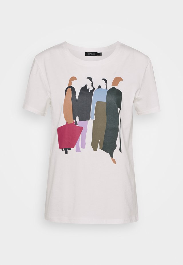SLOLGA - Print T-shirt - broken white
