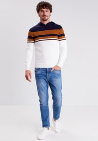 BONOBO Jeans LANGÄRMELIGER  MIT KAPUZE - Kapuzenpullover - bleu foncé