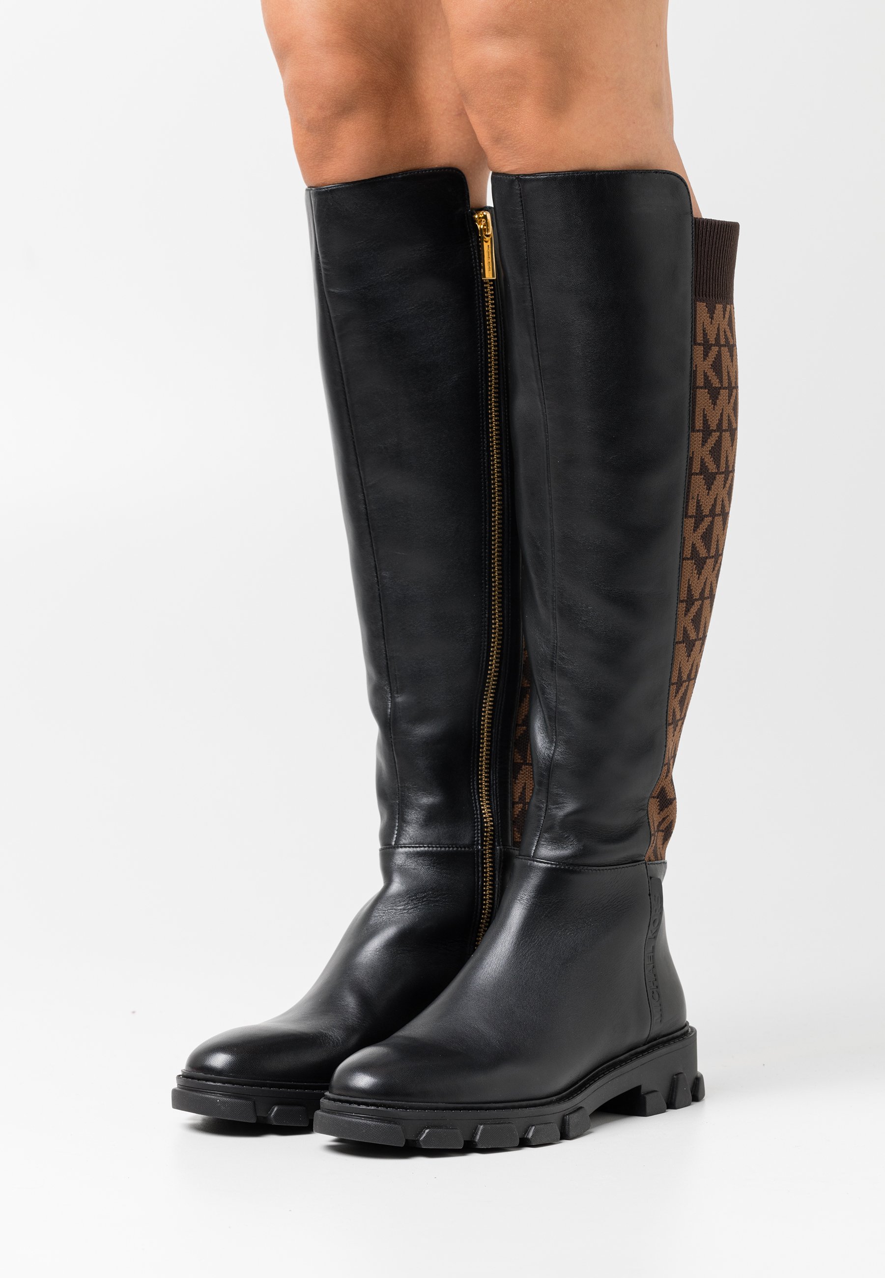 MICHAEL KORS: Ridley Michael Boots In Leather And Fabric, 52% OFF