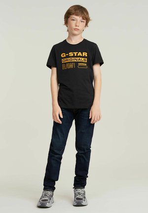 G-STAR SHORT SLEEVE REGULAR - T-shirt imprimé - dk black