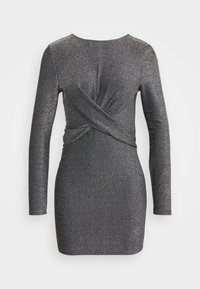 ONLRICH GLITTER TWIST DRESS  - Jerseykleid - black/silver-coloured