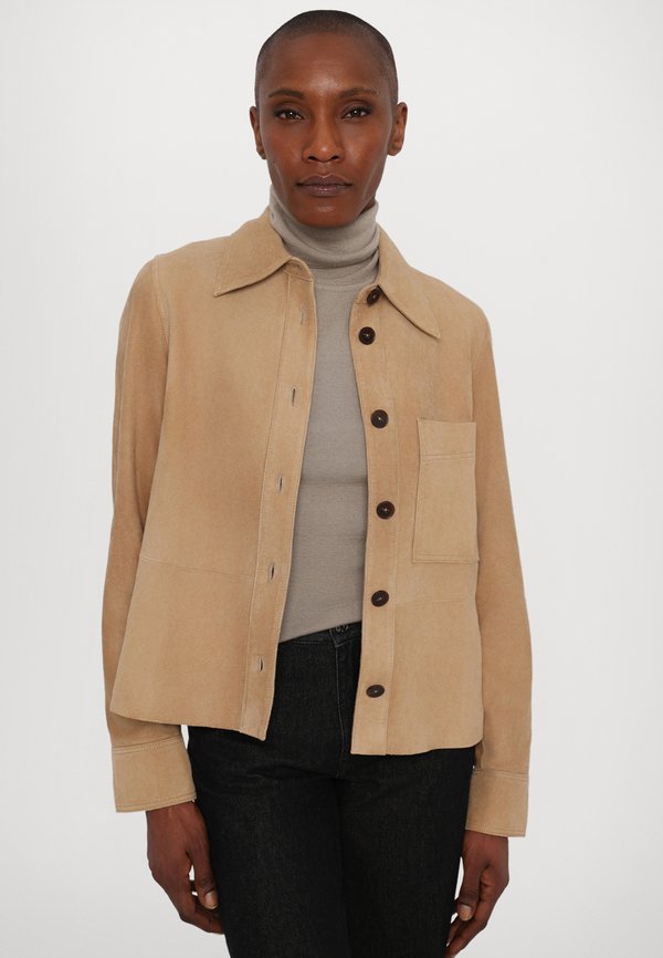 JACKET - Leather jacket - beige3