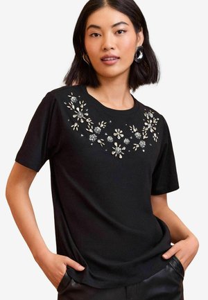 PETITE FIT - EMBELLISHED - Tričko s potlačou - black