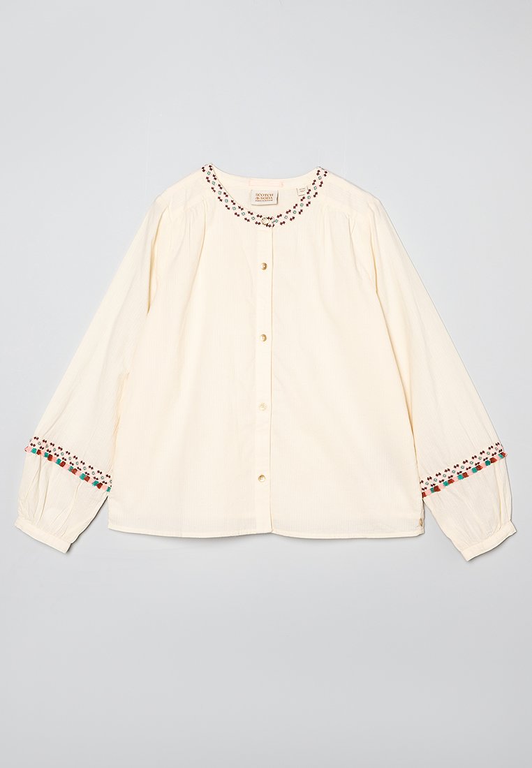 Scotch & Soda Overhemdblouse beige Scotch & Soda Overhemdblouse beige