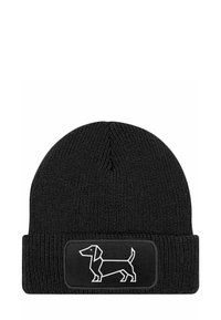 MIT PATCH AUFDRUCK DACKEL POLYGON HUND - Beanie - schwarz