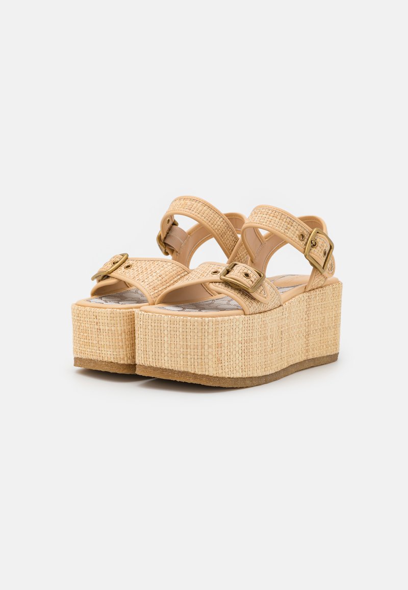 Damen Sneaker | Coach Plateausandalette natural/beige - AA91969 Damen Sneaker | Coach Plateausandalette natural/beige - AA91969