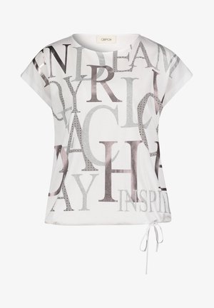 Print T-shirt - weiß grau