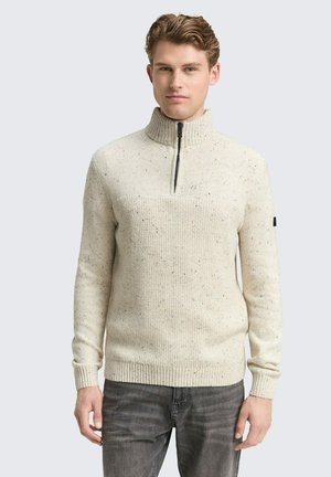 STRUCTURED TROYER - Strickpullover - offwhite melange multi neps