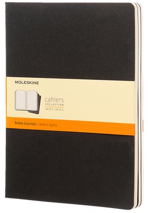 Cahier (3 Pack) XL liniert schwarz - Sonstige Accessoires - black