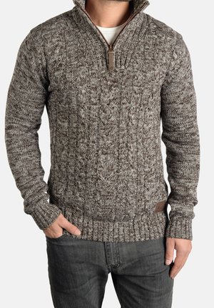 Striktrøje - dark brown