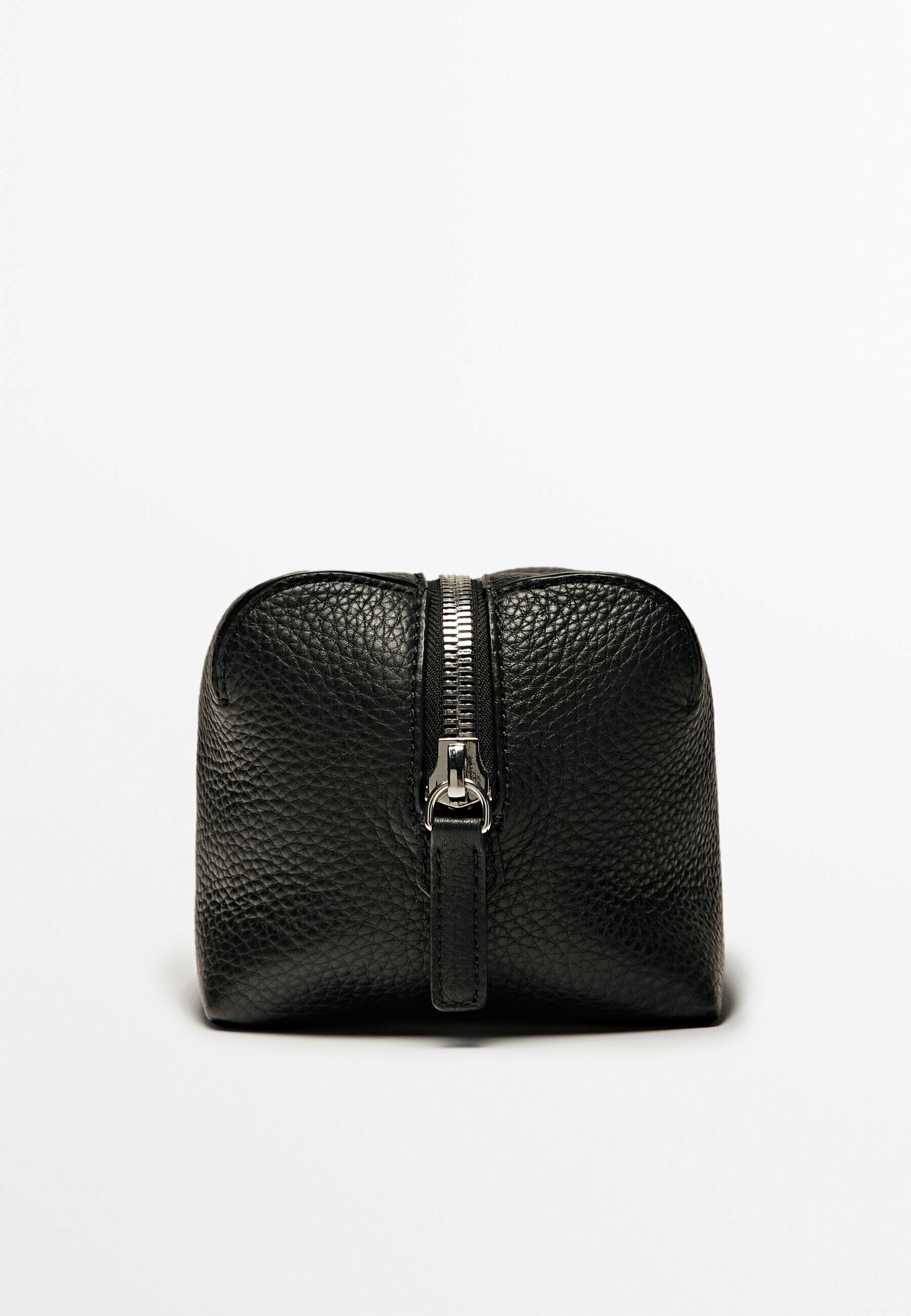 Massimo Dutti NAPPA - Wash bag - black - Zalando.co.uk