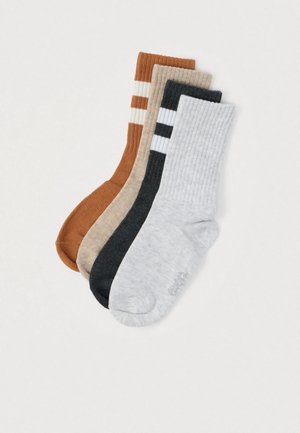 4 PACK - Κάλτσες - light grey/black/camel