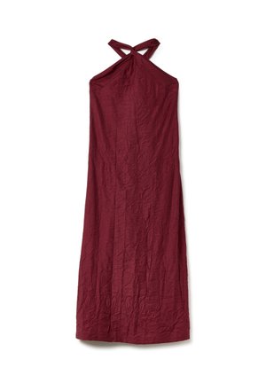 LONG WITH HALTER NECK - Maxikleid - dark red
