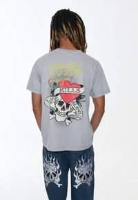 Ed Hardy LOVE KILLS SLANT - Camiseta estampada - grey