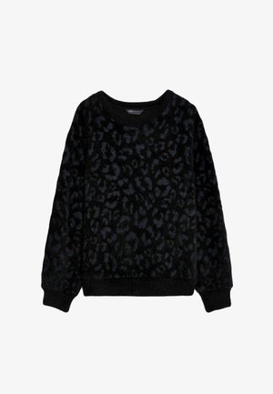 Marks & Spencer ANIMAL PRINT COSY - Stickad tröja - navy mix