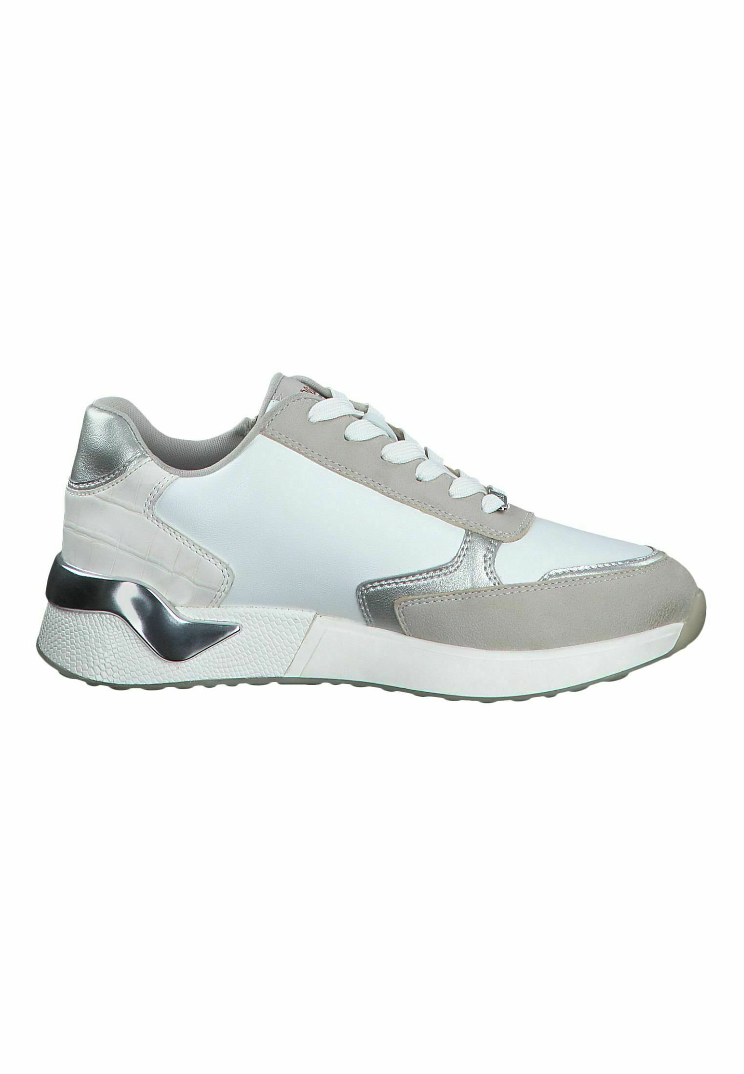 s.Oliver SNEAKER - Sneakers basse - white/silver/bianco - Zalando