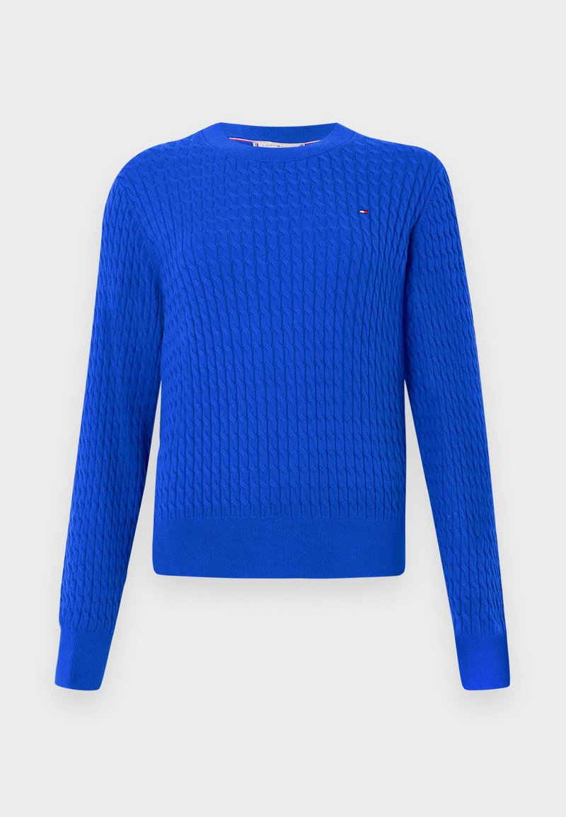 Tommy Hilfiger CABLE KNIT CREW NECK JUMPER - Neule - royal blue/royal ...