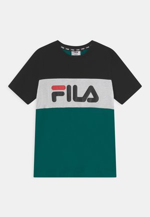 MARINA BLOCKED TEE UNISEX - T-shirt con stampa - storm/black/bright white