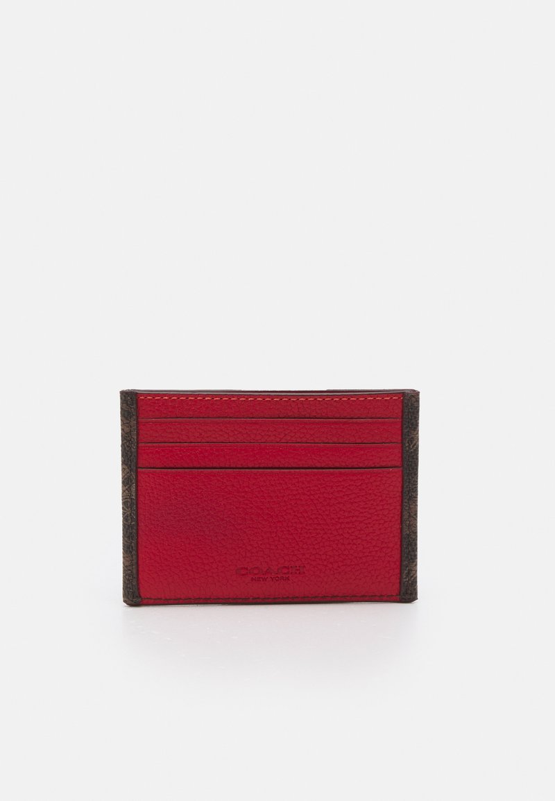 Coach REFINED CARD CASE truffle/red/tan Zalando.at