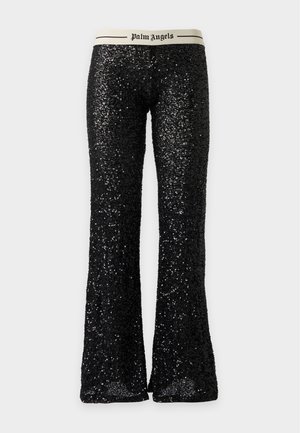Palm Angels, LOGO ESSENTIAL SEQUINS PANTS - Pantalon de survêtement - black/cream