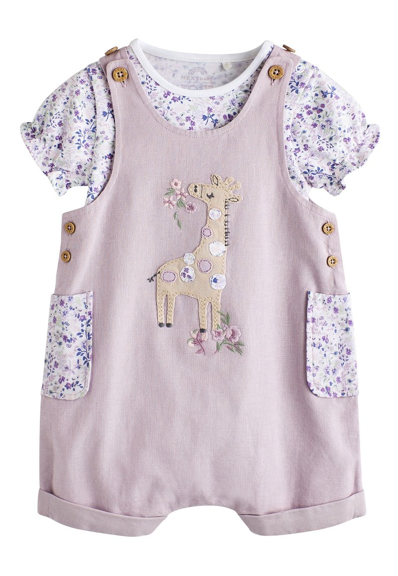 Next BABY CHARACTER DUNGAREES - Body - lilac purple giraffe floral