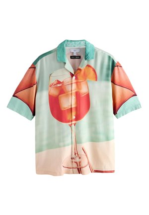 Next, REGULAR FIT - PRINT SHORT SLEEVE SHIRT . - Skjorter - blue orange