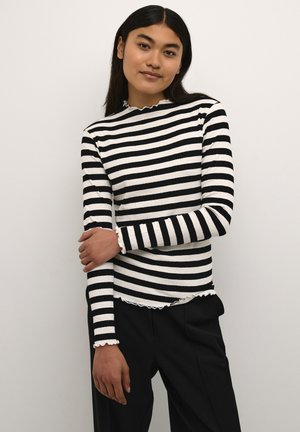 BIG STRIPE LS - Maglietta a manica lunga - egret meteorite stripe