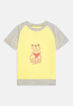 LIL MONSTER UNISEX - Triko s potiskem - yellow/grey