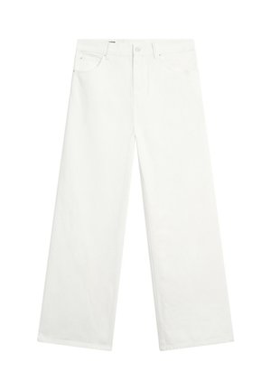 Massimo Dutti, HIGH-WAIST WIDE-LEG JEANS - Wide leg - white